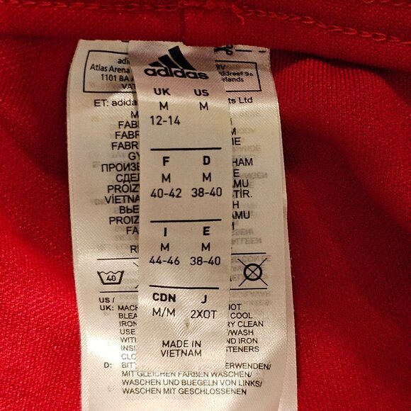 Adidas Climacool Women's M Red White Athletic Jogger 3-Stripe Zip Ankle - Picture 2 of 15